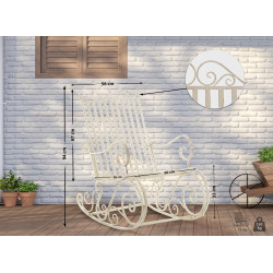 Sillón mecedora Smilla crema antiguo